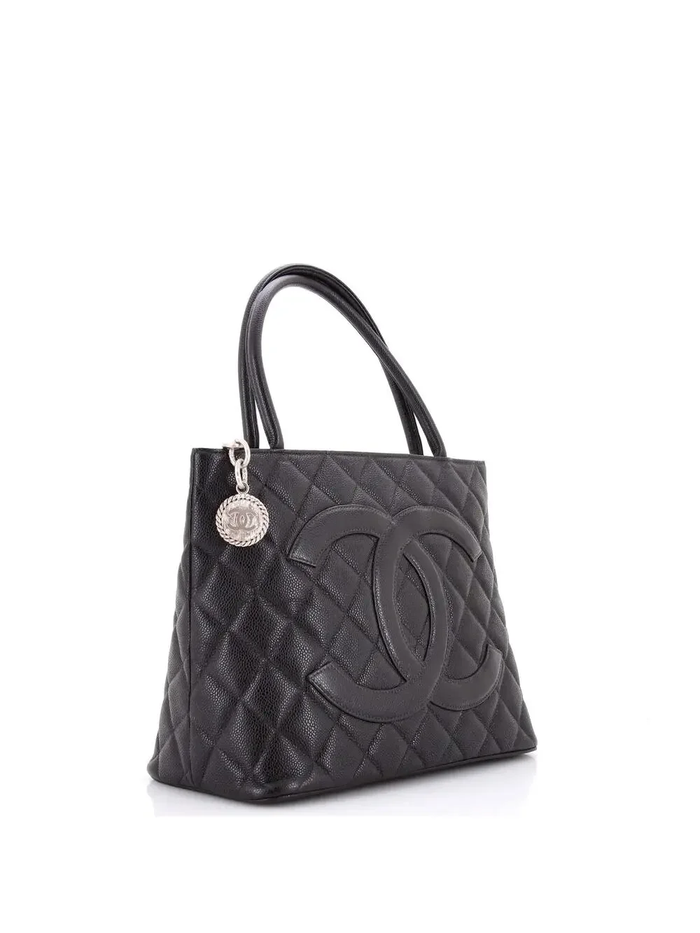 Chanel Medallion Tote Quilted Caviar #262248C25B